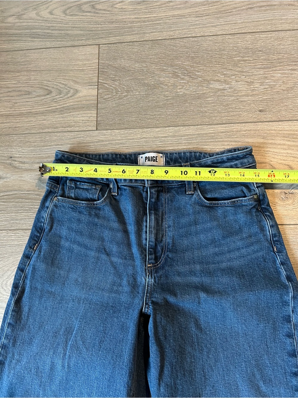 PAIGE Harper Wide Leg High-Rise Blue Women's Jeans Size 29 - Picture 9 of 15